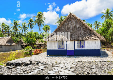 Tabuaeran, Fanning Island traditional house. Republic of Kiribati Stock Photo