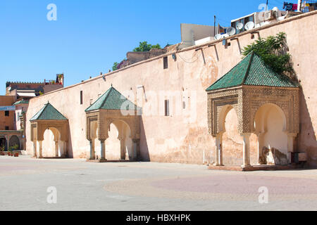 Imperial architecture in El Hedim square. Meknes, Morocco. Stock Photo