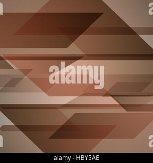 Abstract brown background with geometric shapes overlapping, stock vector Stock Vector
