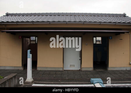 Public toilet japanese style for people use at Kawagoe town is also known as Little Edo in Saitama, Japan Stock Photo