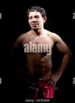 Gilbert Melendez at a workout session at the Legends gym on March 17, 2010 in Hollywood, California. Photo by Francis Specker Stock Photo