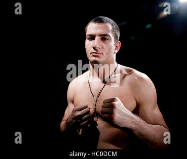 Gegard Mousasi at a workout session at the Legends gym on March 17, 2010 in Hollywood, California. Photo by Francis Specker Stock Photo