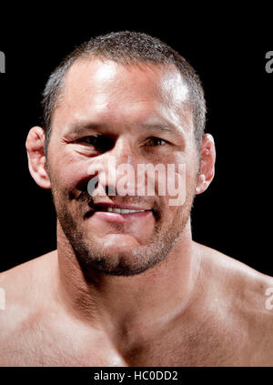 Dan Henderson at a workout session at the Legends gym on March 17, 2010 in Hollywood, California. Photo by Francis Specker Stock Photo