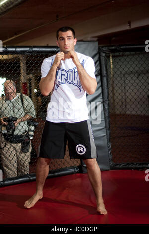 Gegard Mousasi at a workout session at the Legends gym on March 17, 2010 in Hollywood, California. Photo by Francis Specker Stock Photo
