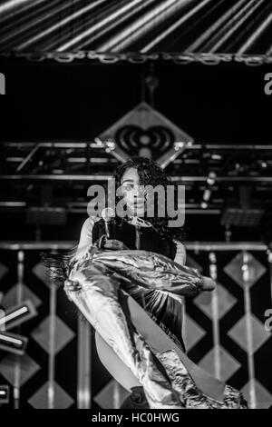 Normani Kordei Hamilton of Fifth Harmoney performs at the 101.3 KDWB's Jingle Ball 2016 Presented by Capital One at the Xcel Energy Center on December 5, 2016 in St. Paul, Minnesota. Stock Photo