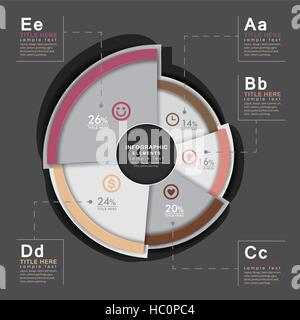 vector abstract 3d pie chart infographic elements Stock Vector Image ...