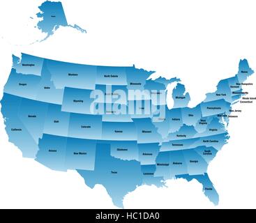 USA map vector illustration Stock Vector Image & Art - Alamy