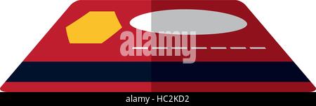 red credit card bank money pay color shadow Stock Vector