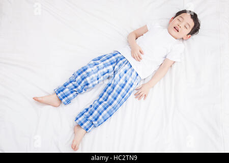 Six-year-old Korean boy sleeping Stock Photo