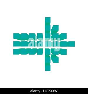 Arrow made of squares cartoon Stock Vector