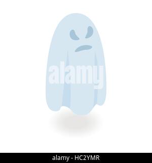 Halloween ghost isometric 3d icon Stock Vector