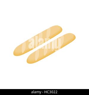 French baguettes  isometric 3d icon Stock Vector