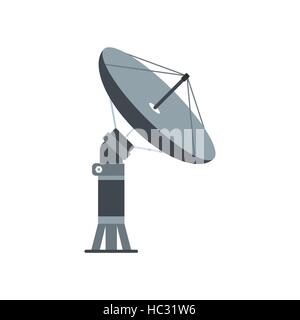 Parabolic aereal flat icon Stock Vector