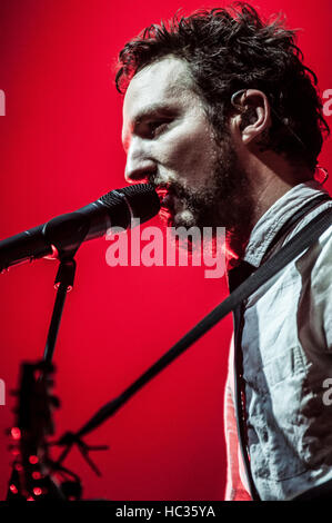 Frank Turner performing live with The Sleeping Souls' on the 'Get Better' Tour at The Olympia, Dublin, 16th November 2016. Stock Photo