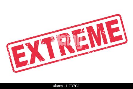 stamp extreme with red text over white background Stock Vector