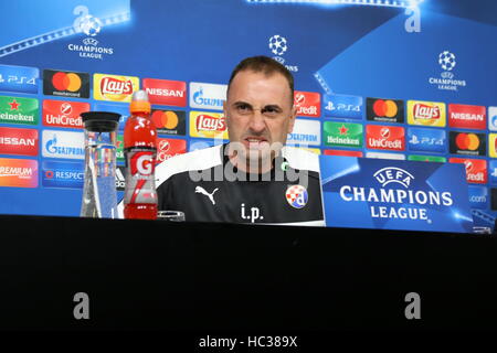 Turin, Italy. 06th Dec, 2016. Juventus Stadium, Turin, Turin, Italy - 01/11/2016: Ivaylo Petev speaks during a Dinamo Zagreb press conference ahead of the UEFA Champions League Group H match between Juventus FC and Dinamo Zagreb at the Juventus Stadium. © Massimiliano Ferraro/Pacific Press/Alamy Live News Stock Photo