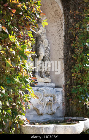 VERONA, ITALY - OCTOBER 10, 2016 - sculpture in Giusti Garden, Verona. The Giusti Garden is the Italian Renaissance gardens , it were planted in 1580. Stock Photo