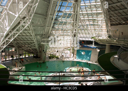 Inside Caldea wellness spa resort. Escaldes-Engordany. Andorra Stock Photo