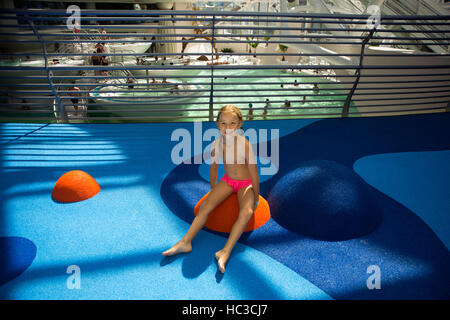 Children area Inside Caldea wellness spa resort. Escaldes-Engordany. Andorra Stock Photo