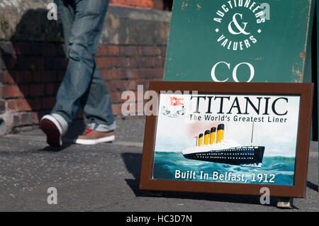 Auctioneers valuers. This gallery sales of old objects from Titanic, Belfast city hall in city center, Northern Ireland United Kingdom UK. Titanic Bel Stock Photo