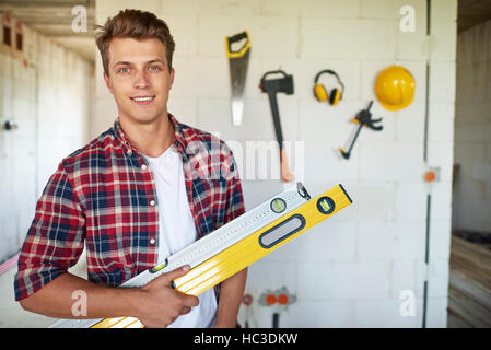 Levels will be very helpful during work Stock Photo