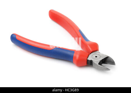 Hand tool nippers isolated on a white Stock Photo