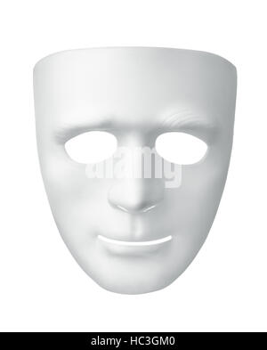 White mask isolated on white Stock Photo