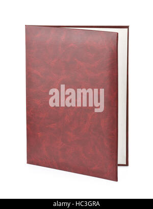 Leather document folder isolated on white Stock Photo