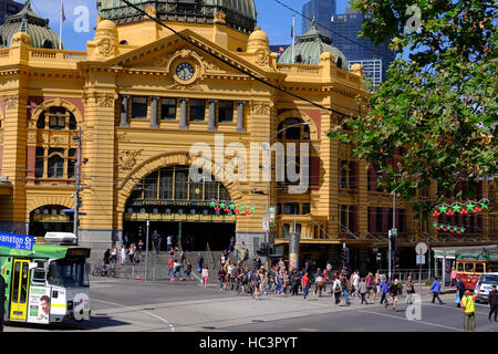 Flinders Street station in the centre of Melbourne,Victoria,Australia. Stock Photo