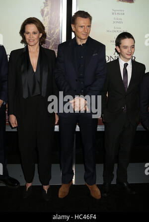 Actors Lewis MacDougall and Sigourney Weaver pose for photographers ...