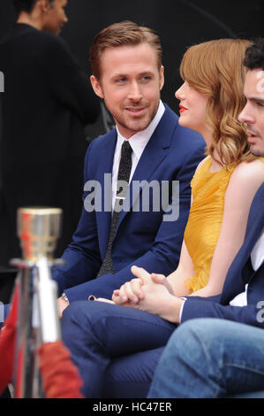 Hollywood, CA, USA. 7th Dec, 2016. 07 December 2016 - Hollywood, California. Ryan Gosling. Ryan Gosling And Emma Stone Hand And Footprint Ceremony held at TCL Chinese Theater. Photo Credit: Birdie Thompson/AdMedia Credit:  Birdie Thompson/AdMedia/ZUMA Wire/Alamy Live News Stock Photo