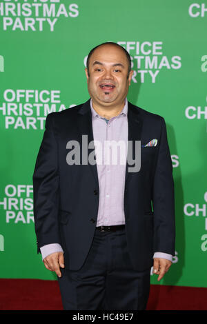 Westwood, Ca. 07th Dec, 2016. Erick Chavarria arrives at the premiere of Paramount Pictures' 'Office Christmas Party' at Regency Village Theatre on December 7, 2016 in Westwood, California. ( Credit:  Parisa Afsahi/Media Punch)./Alamy Live News Stock Photo