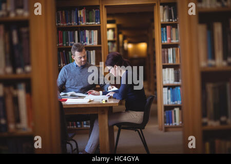 Mature students working together Stock Photo