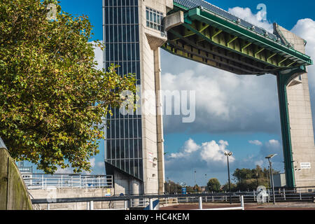 Landscape over the  Deep Yorkshire the flood barriers Stock Photo