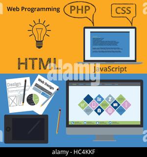 Vector illustration banner web design Stock Vector