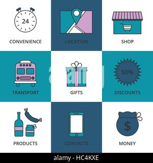 Stock Vector Linear icon Store Stock Vector