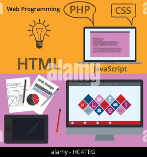 Vector illustration banner web design Stock Vector