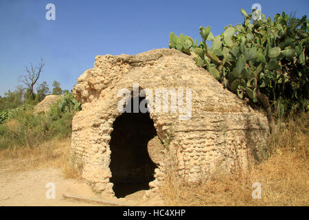 Israel, Negev, the Water Wells road in Beeri forest, a Byzantine water cistern Stock Photo