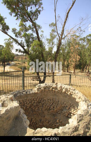 Israel, Negev, the Water Wells road in Beeri forest, Mador Cistern from the Byzantine period Stock Photo