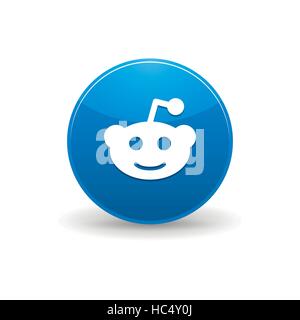 Reddit icon, simple style Stock Vector