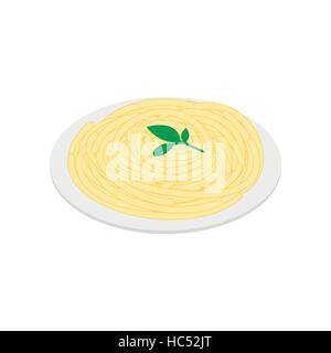 Italian pasta icon, isometric 3d style Stock Vector