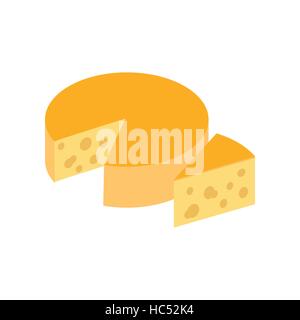 Italian cheese icon, isometric 3d style Stock Vector
