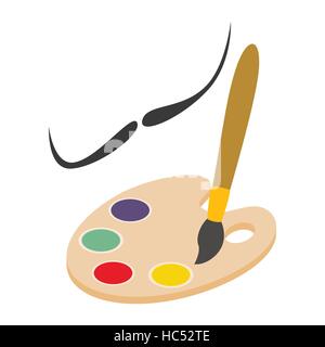 Painter icon, isometric 3d style Stock Vector