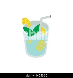 Caipirinha cocktail drink icon, isometric 3d style Stock Vector