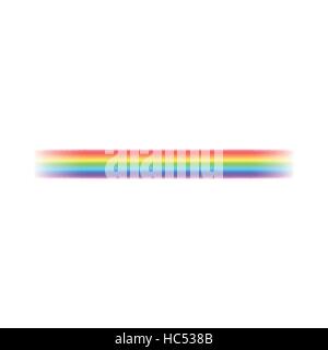 Bright rainbow stripes icon, realistic style Stock Vector