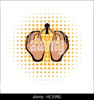 Picks in the lock comics icon Stock Vector