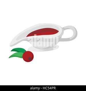 Rowan sauce cartoon icon Stock Vector