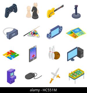 Games icons set Stock Vector
