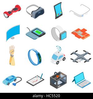 New technology icons set Stock Vector