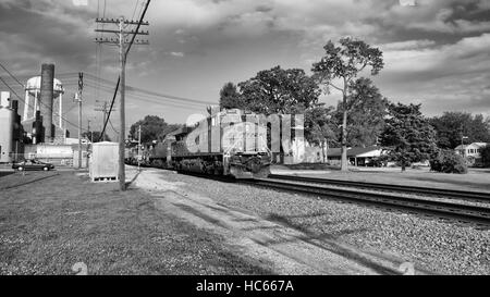 Railroad at Rochelle, Ogle County, Illinois, USA. Stock Photo